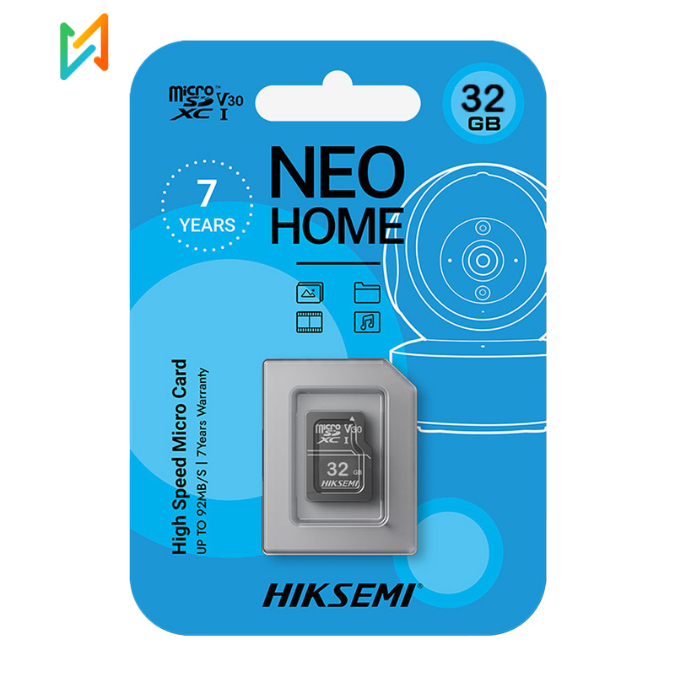 Thẻ nhớ MicroSD 32GB Hikvision màu xanh